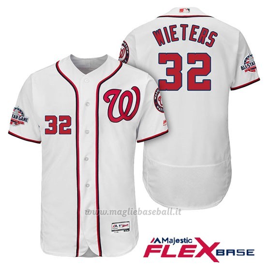 Maglia Baseball Uomo Washington Nationals Matt Wieters Bianco 2018 All Star 1ªFlex Base